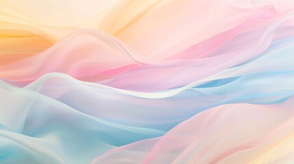 A pastel background with gentle waves of color blending lavender, mint, and peach