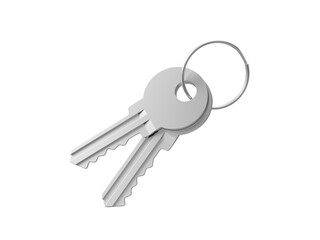 Keys. Isolated. 3d illustration.