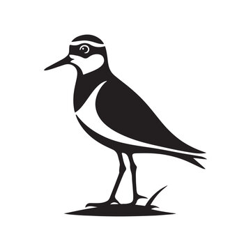 recommend clip art: Minimalist Plovers Silhouette Vector Art – Wildlife Design Collection