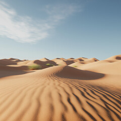 Striking Desert Landscape Under Brilliant Sun