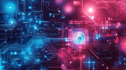 IT technology background that portrays the resilience of digital systems in the face of challenges and disruptions