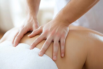 Naklejka premium Therapeutic massage session for relaxation and wellness