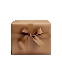 Brown Gift Box With Bow