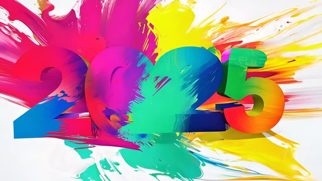 2025 in colours motion title background