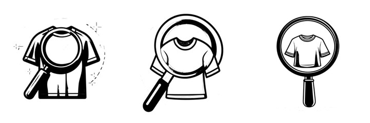 Icon, line, outline, graphic, illustration of laundry shop's search line