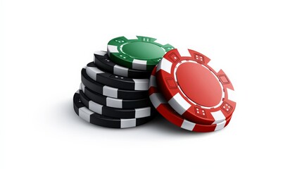 Poker Chips Stack: High-Stakes Gamble 