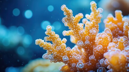 A close up of a bunch of coral