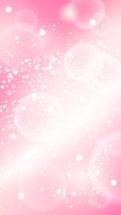 Subtle pink stories template. Sparkling anime y2k background. Stock vector illustration in cartoon realistic style.