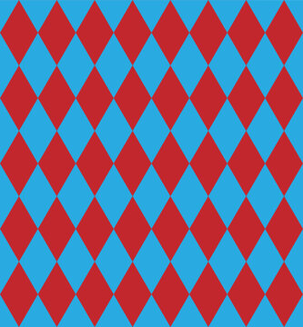 background rhomb pattern, diamond-shape ornament circus, blue, red