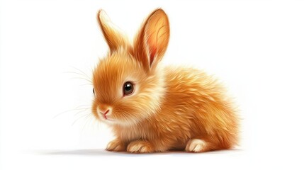 Obraz premium Ein hÃ¼pfendes Kaninchen isoliert auf weiÃem Hintergrund.