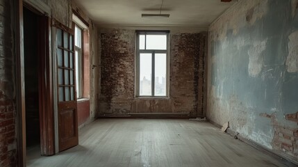 The apartment was brand new and completely empty.