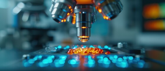 Researcher Using Microscope for Genetic Analysis