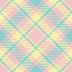Argyle tartan plaid check, english fabric background texture. National vector pattern textile seamless in light and teal colors.
