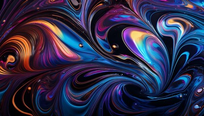 Swirling colors in abstract art