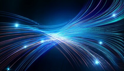 Abstract blue light streaks