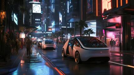 Revolutionary Transit: Autonomous Cars Navigate Through a Smart City with Advanced Connectivity, Generative AI