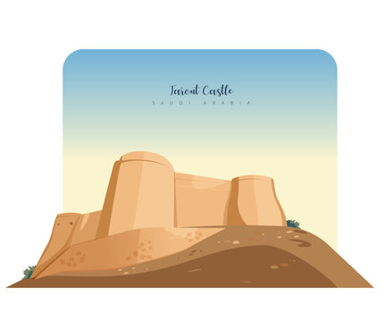 Tarout Castle - Fortress in Saudi Arabia - Stock Illustration