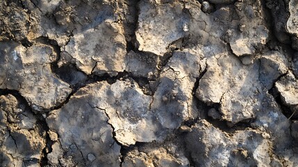 Fototapeta premium realistic clay texture dry dried cracked earth background.generative ai