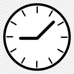 Time icon. Clock, alarm clock, around the clock, reminder, day and night, Punctuality, wall clock. Date management concept. Simple Clock in flat style. Watch on white background. Business illustration