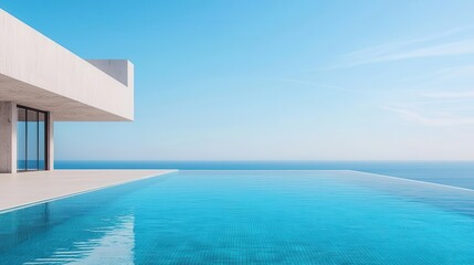 Luxury hotel under construction, infinity pool taking shape, panoramic view of ocean, hotel under construction, luxury amenities