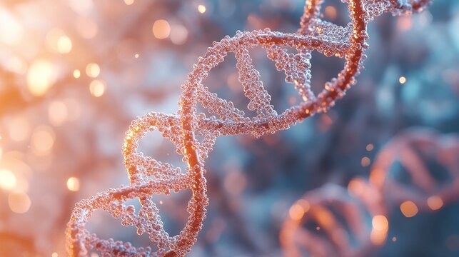 DNA helix structure visualizing the importance of genomics and biomarker research in advancing personalized medicine, genetic testing, and health innovation for clinical treatments