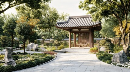 Fototapeta premium A breathtaking fusion of nature and architecture, where stunning landscapes harmonize with magnificent structures to create a scene of serene beauty