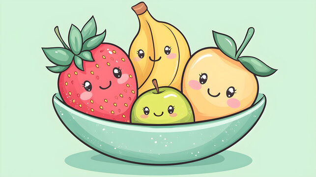 
2w
A cheerful bowl of Kawaii fruits, each with cute, smiling faces