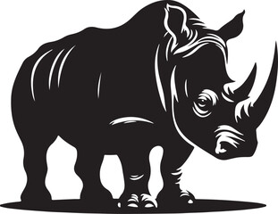 Rhinoceros vector silhouette image