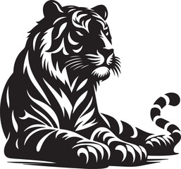 Tiger vector silhouette image