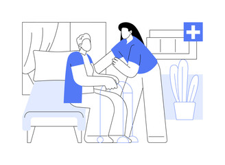 Basic patient needs isolated cartoon vector illustrations.