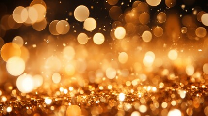 Stunning bokeh effect on a luxurious gold background creating a rich visual experience