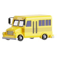 Bright Yellow School Bus Illustration