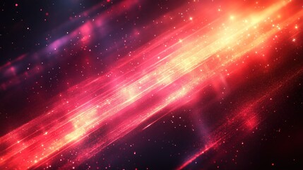 Abstract Light Streaks in Red and Orange Tones