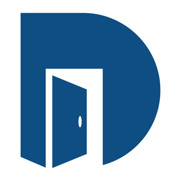 D Door Logo Design, Vector Initial Letter Logo, Initial DLogo
