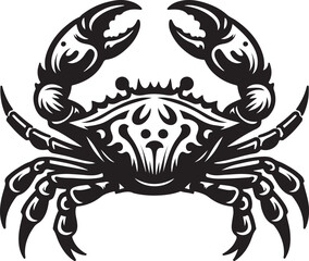 Crab silhouette vector art illustration