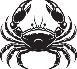 Crab silhouette vector art illustration
