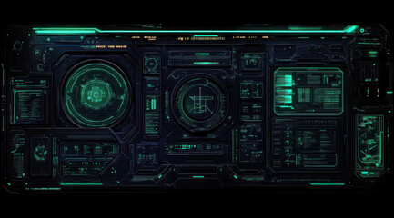 Create futuristic frames and headers for the HUD user interface. Create callouts, headers, frames, pointers, info, and dialog boxes for the HUD user interface.