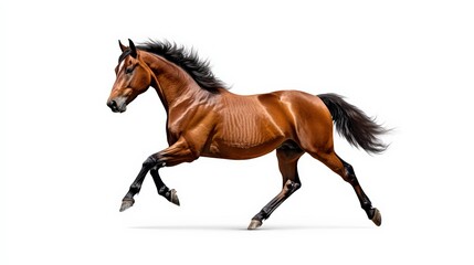 Majestic Chestnut Stallion in Motion 