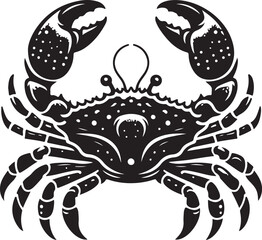 Crab silhouette vector art illustration