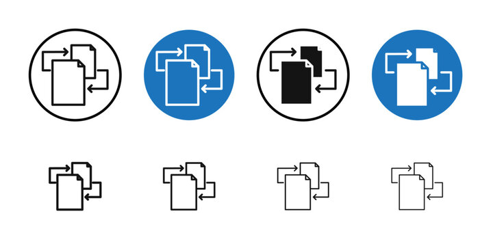 Duplicate icon Thin line art collection