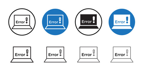 Error Icon Thin line art collection