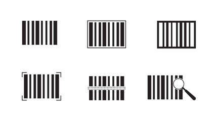 Obraz premium This graphic displays various barcode symbols and scanning indicators, illustrating concepts of product identification and information retrieval