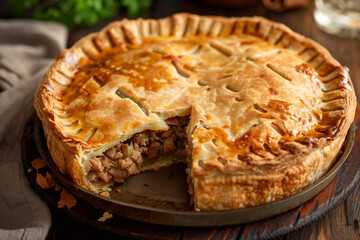 Tourtiere - Canadian Christmas pie. Meat pie.