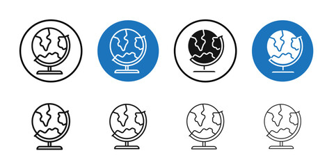 Globe icon Thin line art collection