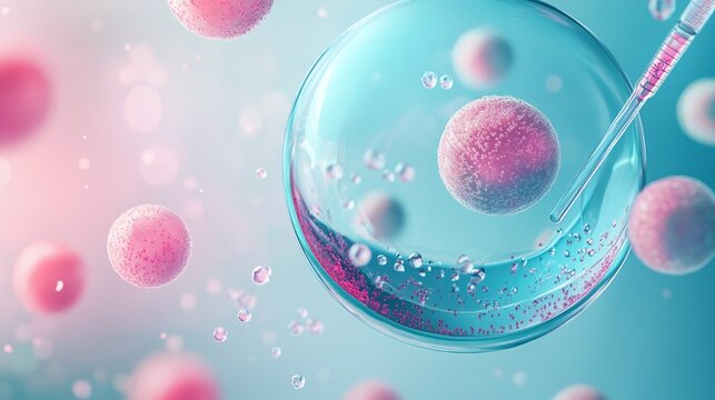 medical illustration of artificial insemination and ivf process emphasizing the scientific and technological advancements in assisted reproductive treatments for fertility and conception