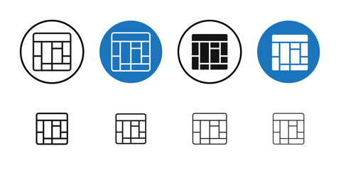 Layout icon Thin line art collection