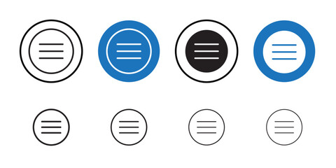 Menu icon Thin line art collection