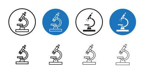 Microscope Icon Thin line art collection