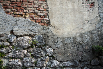 Wand, Mauer in diversen Baustilen