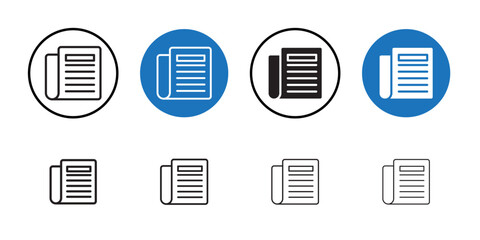 Newsletter icon Thin line art collection